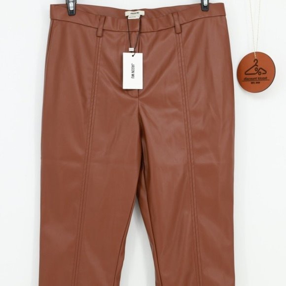 JASON WU Faux‎ Leather Pants with Front Slit - Picture 5 of 8